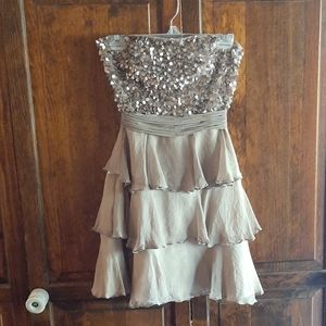 Beautiful sequenced strapless dress